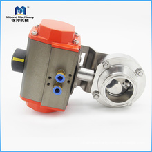 China Supplier Sanitary Stainless Steel Electric Butterfly actuator Valve